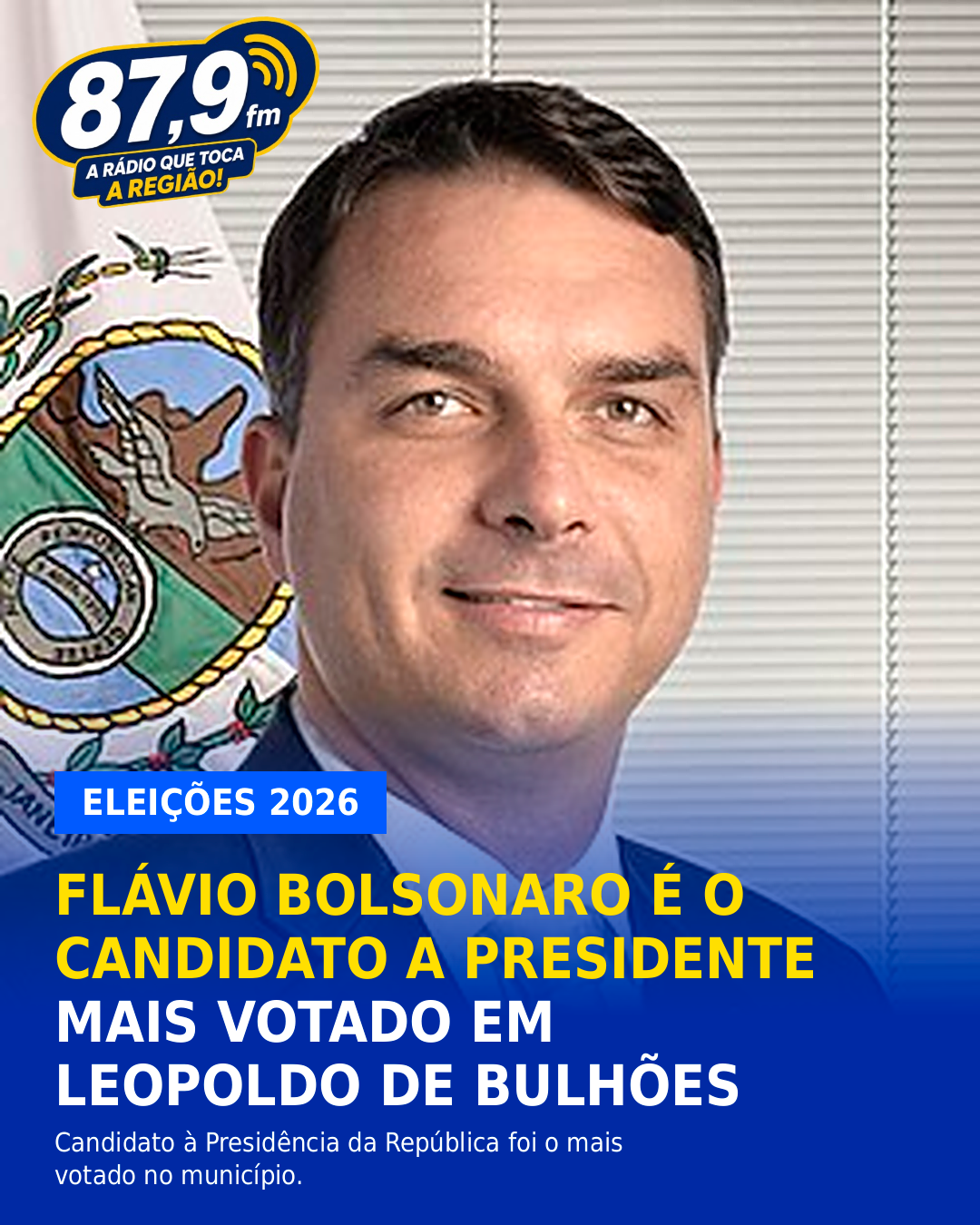 ​FLAVIO BOLSONARO (PL) FOI O CANDIDATO A PRESIDENTE DA REPÚBLICA MAIS VOTADO EM LEOPOLDO DE BULHÕES