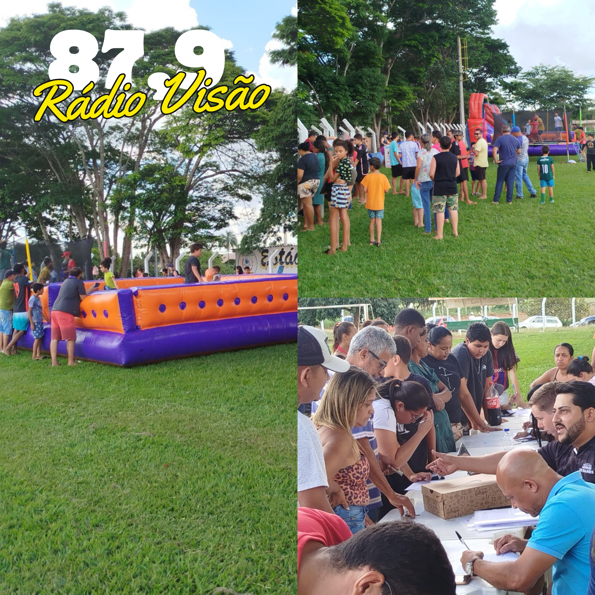 ​NO SÁBADO A PREFEITURA DE LEOPOLDO DE BULHÕES OFERECEU UMA TARDE DE LAZER PARA AS CRIANÇAS DURANTE AS INSCRIÇÕES PARA AS ESCOLINHAS DE FUTEBOL