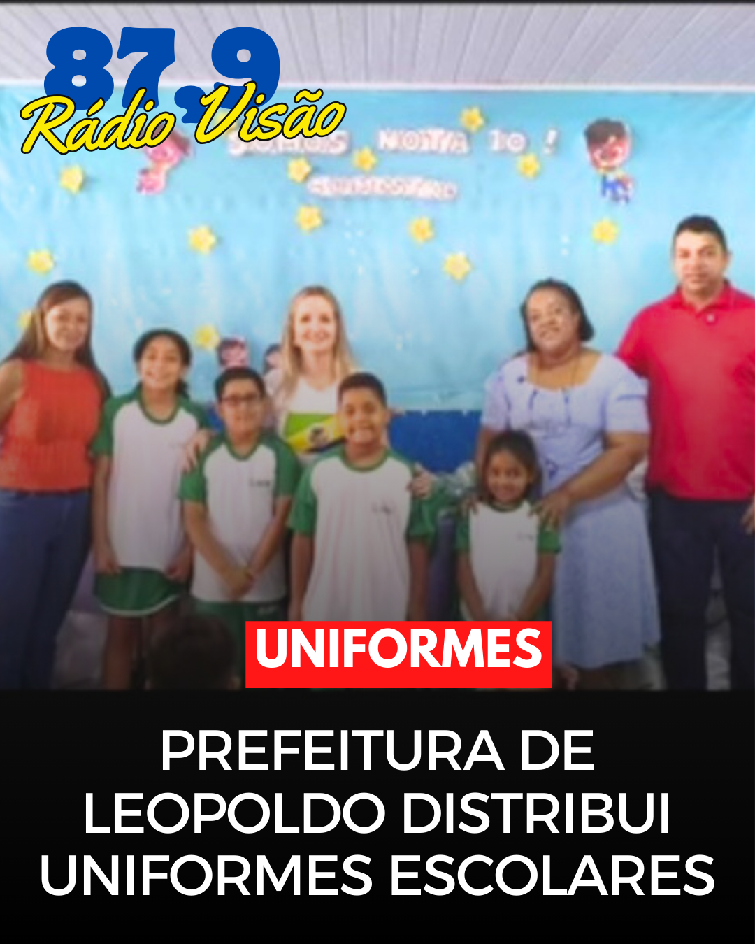 ​PREFEITURA DE LEOPOLDO DE BULHÕES DISTRIBUI UNIFORMES ESCOLARES