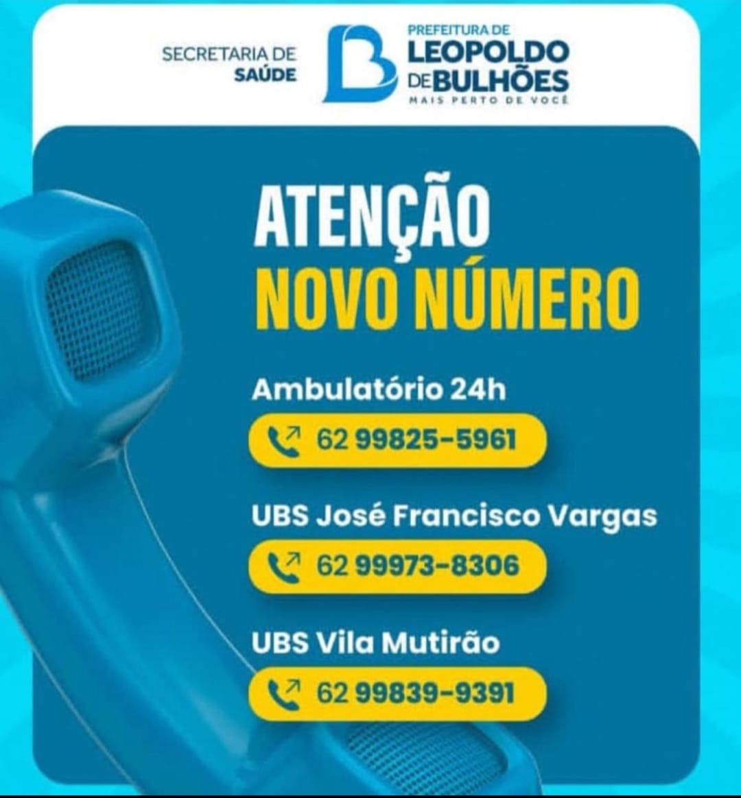 Novos números de telefones