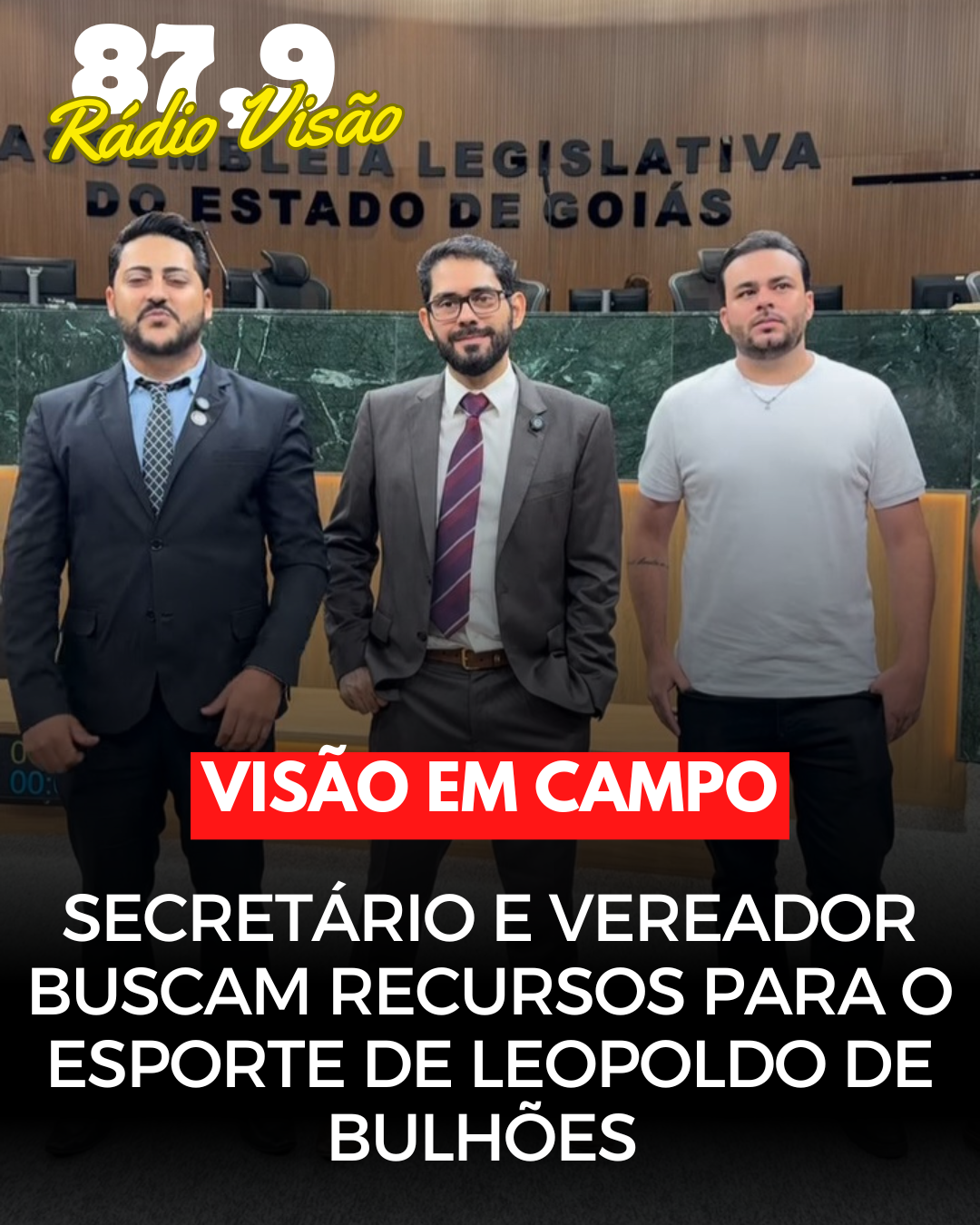 ​ESPORTE MOVIMENTADO EM LEOPOLDO DE BULHÕES: SECRETÁRIO E VEREADOR BUSCAM RECURSOS E JOGOS NA PRIMEIRA COPA DO TREVO E NO CAMPEONATO DE VETERANOS