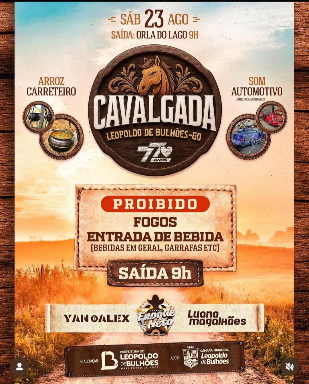 ​CAVALGADA ABRE A COMEMORAÇÃO DO ANIVERSÁRIO DE LEOPOLDO DE BULHÕES