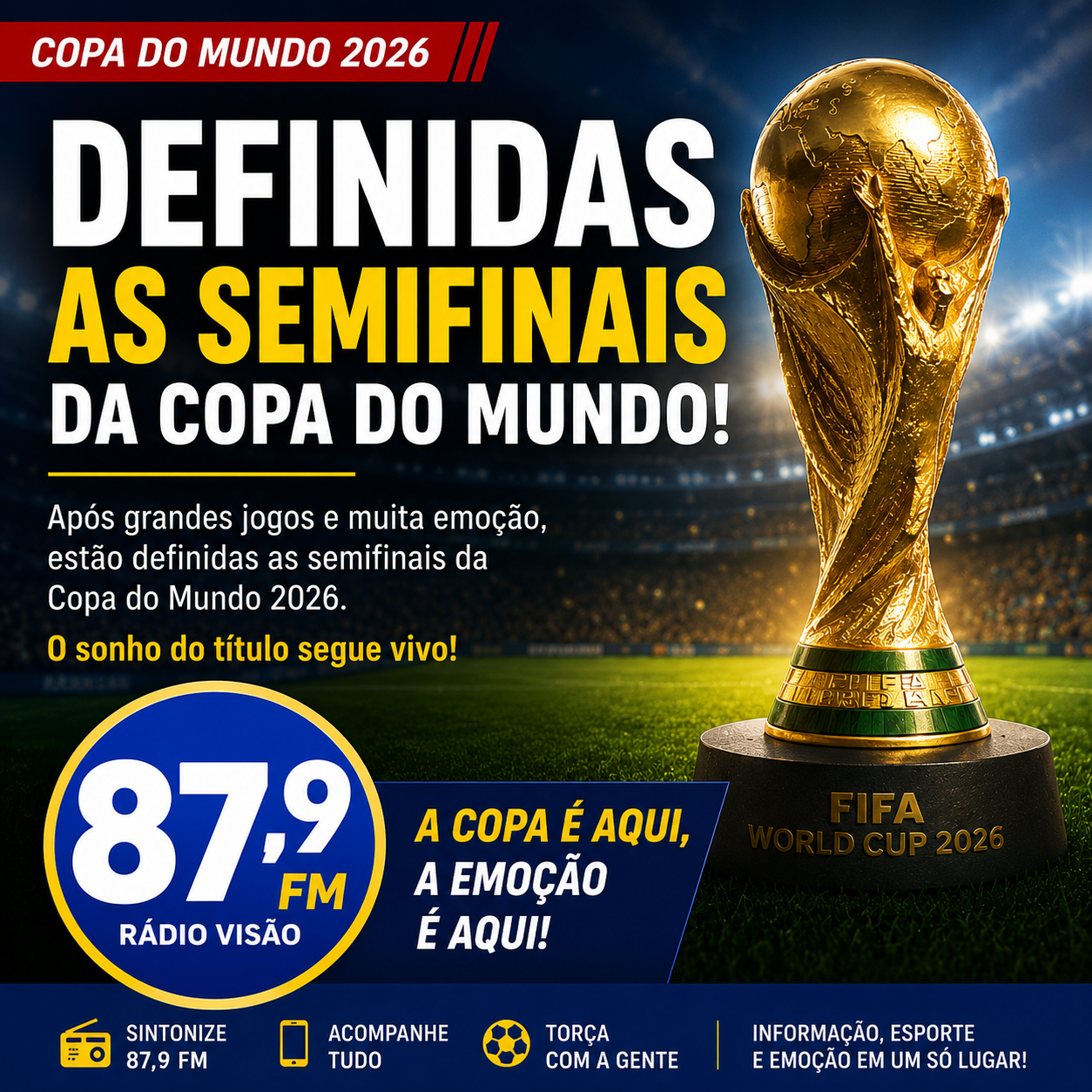 ​DEFINIDAS AS SEMIFINAIS DA COPA DO MUNDO