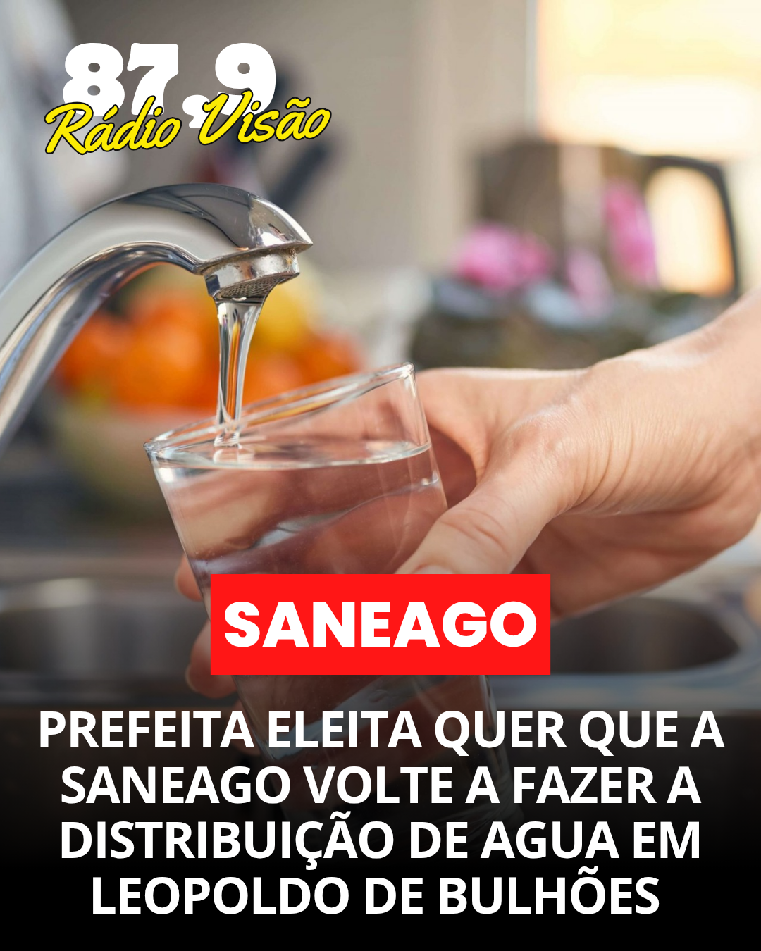 ​PREFEITA ELEITA QUER QUE A SANEAGO VOLTE A FAZER A DISTRIBUIÇÃO DA ÁGUA EM LEOPOLDO DE BULHÕES