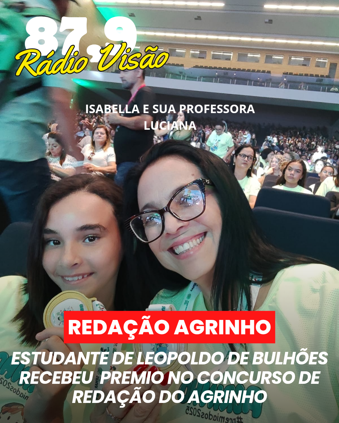 ​ESTUDANTE DE LEOPOLDO DE BULHÕES RECEBEU PRÊMIO NO CONCURSO DE REDAÇÃO DO AGRINHO
