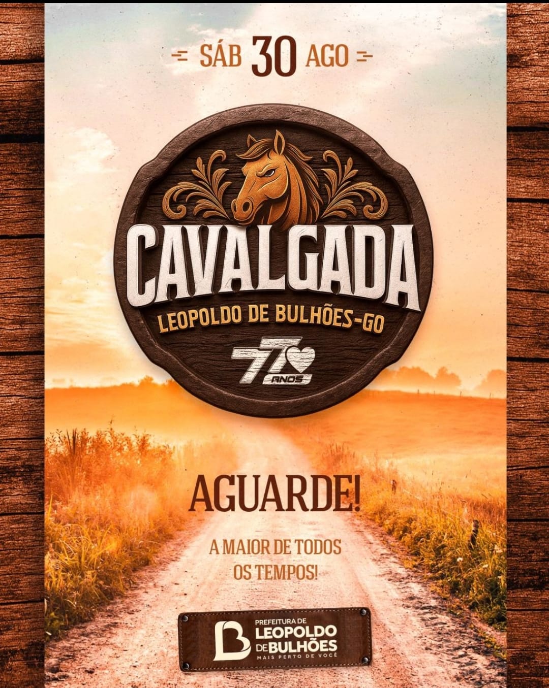 ​CAVALGADA VAI COMEMORAR O ANIVERSÁRIO DE LEOPOLDO DE BULHÕES