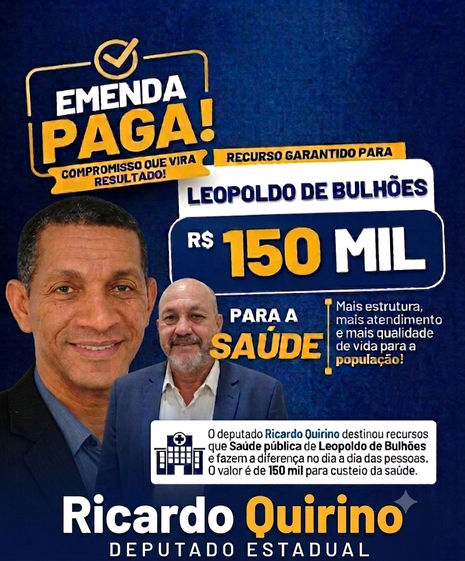 ​VEREADOR PASTOR ISAAC CONSEGUIU MAIS RECURSOS PARA A SAÚDE DE LEOPOLDO DE BULHÕES