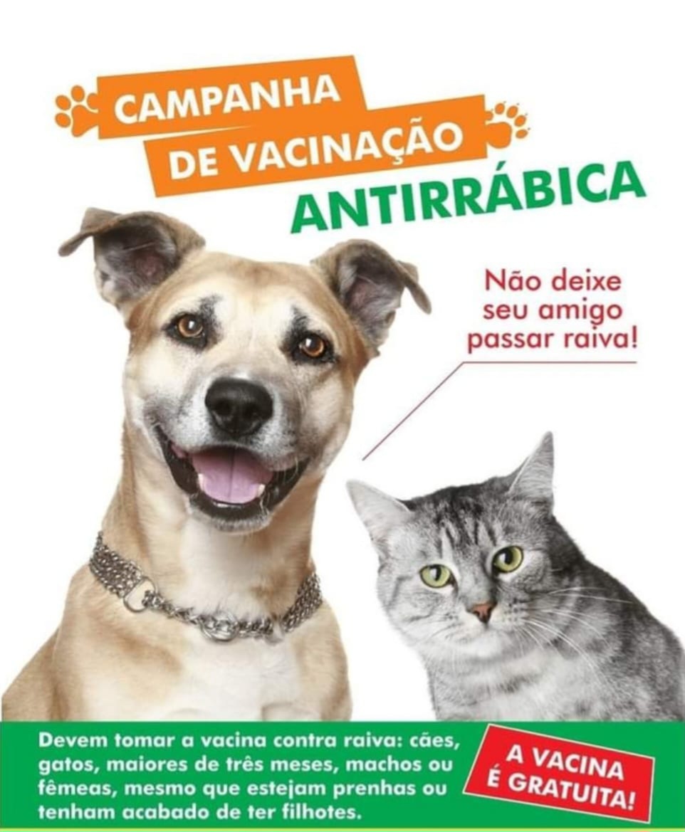 ​SECRETARIA DE SAÚDE DE LEOPOLDO DE BULHÕES VACINA CÃES E GATOS CONTRA A RAIVA
