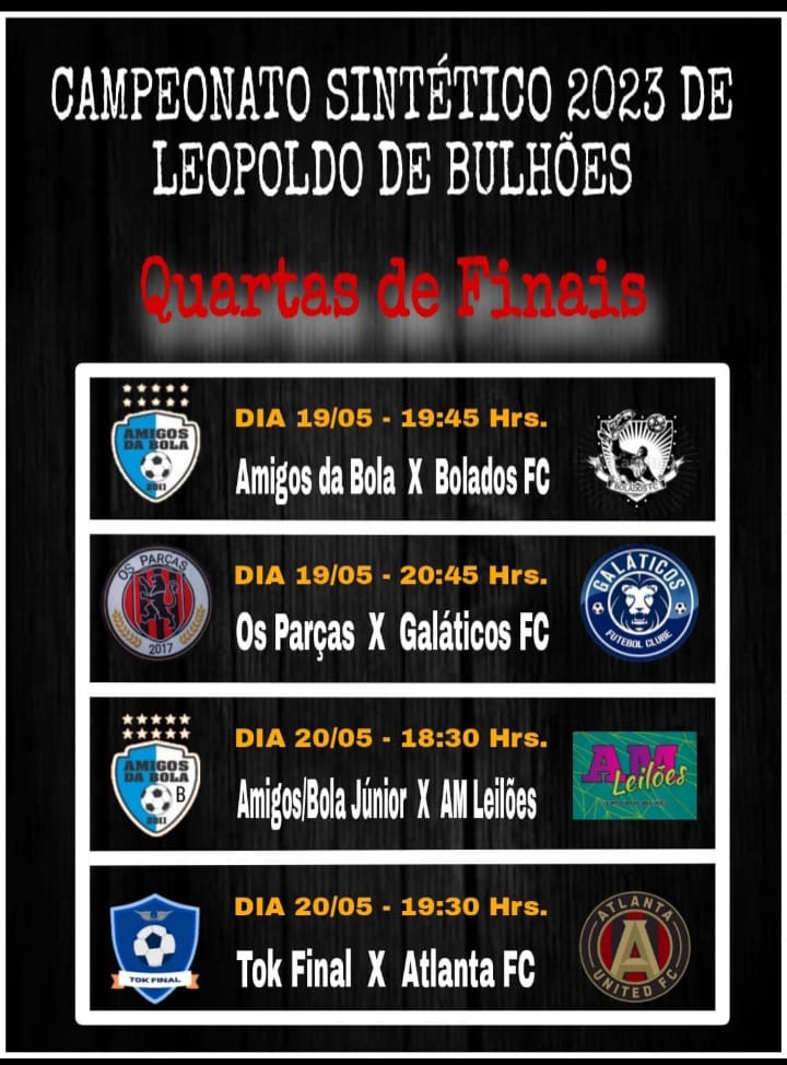 QUARTAS DE FINAIS DO CAMPEONATO SINTÉTICO